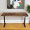 Homeroots Adjustable Brown and Black Wood and Stainless Steel Rolling Standing Desk 528673 - alternate 1