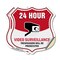 Signmission 24 Hour Surveillance Shield Sign Video S, 18 inch X 18 inch, Vinyl Decal, 2PK SHI-D-2PACK-18-348 - alternate 1