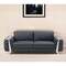 Homeroots 90" Gray Italian Leather Sofa With Silver Legs 491052 - alternate 7