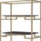 Homeroots 78" Gold and Black Metal Four Tier Etagere Bookcase with a Drawer 486306 - alternate 4