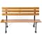Gardenised Iron Framed Park Bench with Wooden Seat and Backrest for All Outdoor Spaces QI004781 - alternate 1