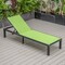 Leisuremod Marlin Patio Chaise Lounge Chair with Black Aluminum Frame, Green MLBL-77G - alternate 6