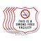 Signmission No Smoking Shield Label Set This Is A Sm, 12 inch X 12 inch, Aluminum Metal Sign, 5PK SHI-A-5Pack-12-399 - alternate 1
