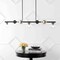 Jonathan Y Luca Parisian 53" 7-Light Modern Glam Iron Globe Linear LED Pendant, Black/Clear JYL7573B - alternate 6