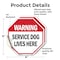 Signmission Warning Service Dog Lives Here, 4 inch X 4 inch, Vinyl Decal, 2PK OC-D-2PACK-4-192 - alternate 3
