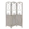 Homeroots 68" Beige Metal And Wood Folding Three Panel Screen Room Divider 415076 - alternate 1