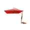 Bambrella 10' Square Bamboo Cantilever Umbrella w/354lb Base System-Red Canopy 3.0m SQ-SW-L-R-BS - alternate 1