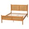Baxton Studio Jenn Golden Brown Wood Japandi Queen Size Platform Bed with Distressed-Finished Rattan 253-13897-ZORO - alternate 5