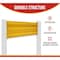 Mytee Products 4 inx4 inx42 in Bolt-On Steel Rigid Post & 6 ftx15 in 3-Rib Guard Rails Warehouse GR3RP-4206-KIT - alternate 8