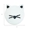 Homeroots 32" Black And White Cotton Cat Shaped Youthful Bath Rug 634890 - alternate 2