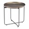 Homeroots 21" Bronze and Gray Steel Round Cross Legs End Table 556542 - alternate 1