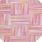 Homeroots 8' Blush Ivory And Orange Round Geometric Washable Indoor Outdoor Area Rug 598246 - alternate 5