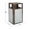 Flash Furniture Brooks 31.4G Steel Trash Can w/Locking Access Door and Removable Inner Fiberglass Bin, Brown/Silver UB-OTB-67W-BRN-SLV-GG - alternate 5