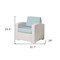 Homeroots 33" White Heavy Duty Plastic Outdoor Club Chair With Aqua Blue Cushion 565252 - alternate 5
