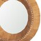 Homeroots 30" Brown Solid Wood Round Accent Mirror 607303 - alternate 4
