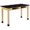 Diversified Spaces Compartment Table, Oak, Wood Frame, 54 in W, Black C7202BK30N - alternate 1