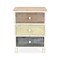 Homeroots 19in White Gray and Natural Distressed Accent Cabinet With Three Drawers 379823 - alternate 2