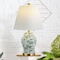 Jonathan Y Penelope 22" French Country Cottage Ceramic/Iron Chinoiserie Ginger Jar LED Table Lamp, White/Green JYL3005B - alternate 5