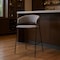 Homeroots 30" Gray and Black Fabric and Metal Bar Height Bar Chair 605939 - alternate 3