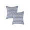 Homeroots Set of Two 18" X 18" Blue Beach Chevron Cotton Zippered Pillow, 2PK 535274 - alternate 3