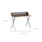 Homeroots 39" Brown and Black Wood and Metal X-Shape Computer Desk 568037 - alternate 4