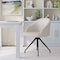 Martha Stewart Sora Upholstered Stationary Office Chair in White/Oil Rubbed Bronze CH-222119-WH-BK-MS - alternate 6