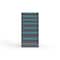 Strong Hold 7 drawer cabinet - (3x 5ft, 2x 7ft, 2x 9ft) - Blue accents - Electronic Lock S3060-PPRAS-0702FS - alternate 1