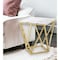 Homeroots 22" Gold And White Stone Square End Table 543888 - alternate 5