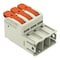 Wago Lever Wire Connector, 4 AWG Max, 3 Port, Gray, Polybutylene Terephthalate Insulation, 600 V, 66 A 832-1203 - alternate 2