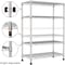 Factory 2U Wire Shelving Unit, 14inD x 24inW x 54inH, 4 Shelves, Medium Duty 250 lbs Per Shelf, Chrome 803966 - alternate 6
