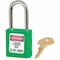Master Lock Zenex Thermoplastic Safety Padlock, 1-1/2 in Wide with 1-1/2 in Shackle, Green 410GRN - alternate 1