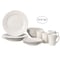Dinewares 32 PC Rimmed Dinnerware Set for 8 Person, Mugs, Salad and Dinner Plates and Bowls Sets,  QI004500.2 - alternate 4