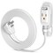 Maximm 4ft 14AWG Heavy Duty AC Extension Cord w/ Wall Clip, White ADW-90-C6F04-14W0-WM - alternate 1