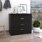 Homeroots 32" Black Three Drawer Dresser 544035 - alternate 7