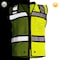 Dome75 Hi-Vis Heavy Duty Safety Vest MD Class ANSI/ISEA 107-2020 Class 2 , Reinforced Front Zipper 1 OV6124 - alternate 3