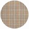 Homeroots 8' Brown And Beige Round Plaid Washable Indoor Outdoor Area Rug 601466 - alternate 4