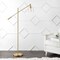Jonathan Y Kathryn Classic 60" Iron/Seeded Glass Adjustable Head Modern LED Floor Lamp, Brass Gold JYL3081A - alternate 4