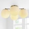 Jonathan Y Orly 18" 4-Light Bohemian Farmhouse Iron/Frosted Glass LED Semi Flush Mount, Brass Gold/White JYL7571A - alternate 8