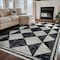 World Rug Gallery Geometric Bohemian Area Rug 7 ft 10 in x 10 ft Black WR99BLACK8X10 - alternate 4