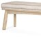 Homeroots 62in Beige Cream and Brown Striped Cotton Blend and Solid Wood Upholstered Bench 606748 - alternate 3