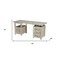 Homeroots 68" White Solid Wood and Metal Carved Floral Desk With Three Drawers 661246 - alternate 6