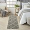 Homeroots 6' Charcoal And Beige Botanical Leaves Indoor Outdoor Runner Rug 564011 - alternate 5