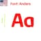 Aacc Self-Adhesive Vinyl Letter: A, Scale: 5 cm. Color: Red Font: Anders by, 8PK AACC-Anders-UA-Red-M5x8 - alternate 1