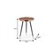 Homeroots 24" Walnut Black And Rose Gold Wood and Stainless Steel Round End Table 719955 - alternate 5