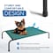 Simple Deluxe FluffyDream Cooling Elevated Dog Cot Bed, Outdoor Raised Lightweight Dog Cot, No-Slip Feet Pet Hamm PTBEDXELEVATED42X25GRN - alternate 4