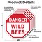 Signmission Danger Wild Bees, 10 inch X 10 inch, Aluminum Metal Signs, 5PK OC-A-5Pack-10-22 - alternate 4
