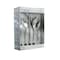 Megachef Gibbous 20 Piece Flatware Utensil Set, Stainless Steel Service for 4 in Silver MCFW-GIBBOUS-SILVER - alternate 1