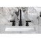 Kingston Brass Widespread Bathroom Faucet with Knurled Handle and Brass Pop-Up, Matte Black FSC8920KNL - alternate 3