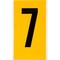 Brady Outdoor Vinyl 6 in Black on Yellow Numbers 7 Card 1570-7 - alternate 1