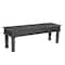 Homeroots 58" Black Floral Distressed Solid Wood Dining Bench 522089 - alternate 5